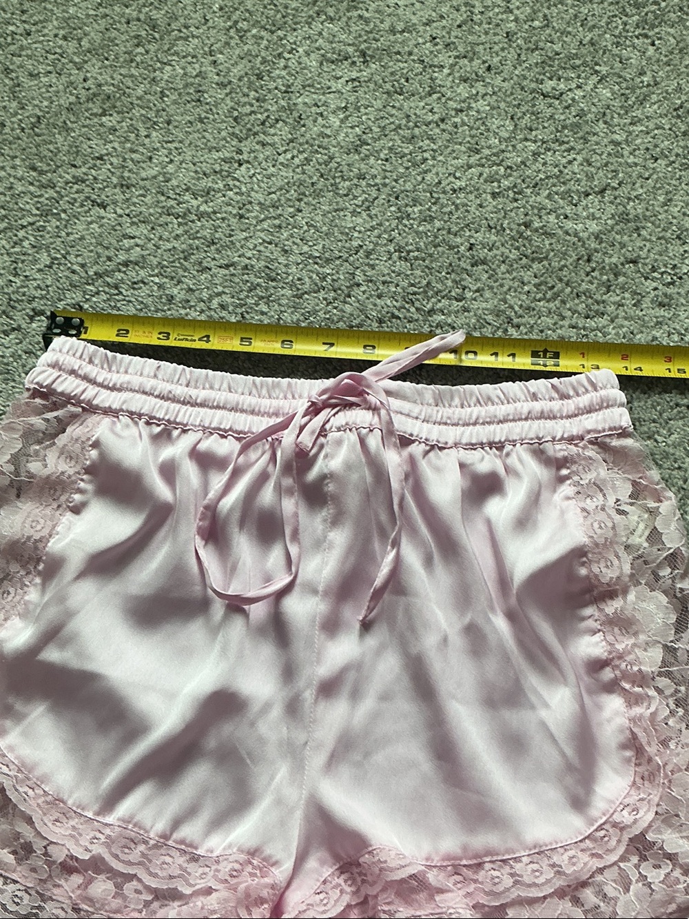 New Free People Satin Lace Trim Sleep Shorts ~ Pink - Picture 3 of 5